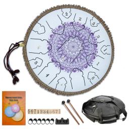 Mini Steel Tongue Drum for Kids, Taiko Drum, Percussão Profissional, Zen Drum, Chinês Drum, 15 Notes, 13 Polegada, Acessórios - Image 4