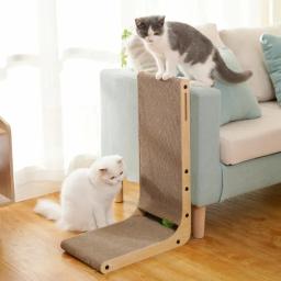 Placa de arranhão de madeira para gato, Resistente ao desgaste, Resistente a arranhões, Móveis para gatos, Treinamento, Brinquedos de garra de moagem - Image 1