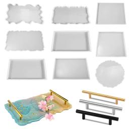Bandeja de resina epóxi molde de silicone diy grande retângulo placa de chá coaster molde de resina para decoração de casa artesanato fazendo materiais de arte - Image 1