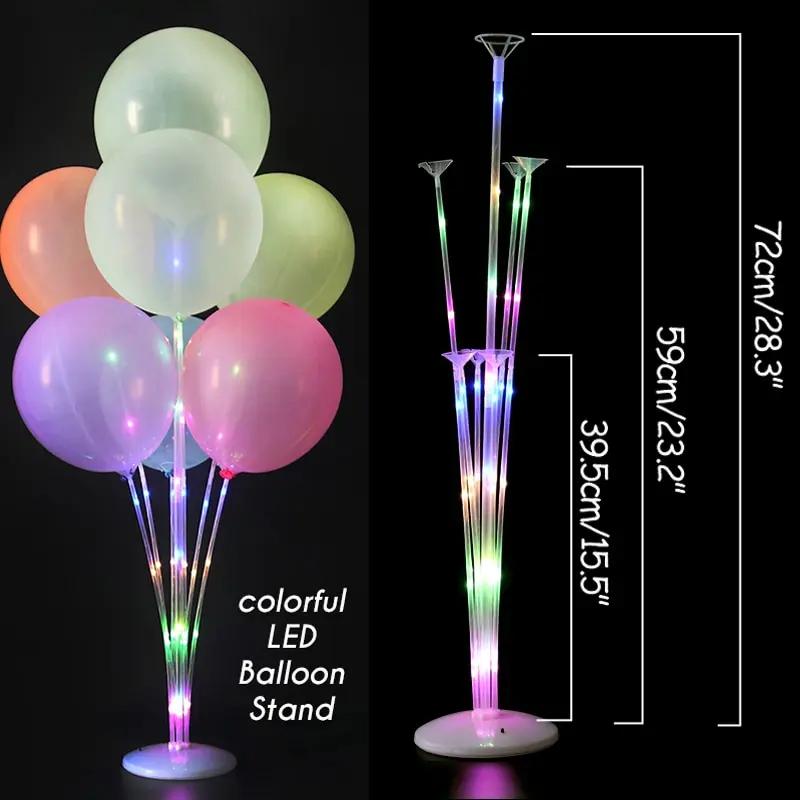 Balões de luz led suporte brilho led balão coluna para chá de bebê festa de aniversário decoração casamento ballon suporte acessórios - Image 1