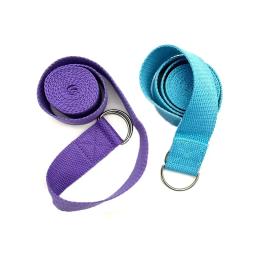 1.8m x 3.8cm ajustável d-ring fivela yoga cinta dá flexibilidade para alongamento de yoga tiras de exercício de algodão duráveis - Image 3