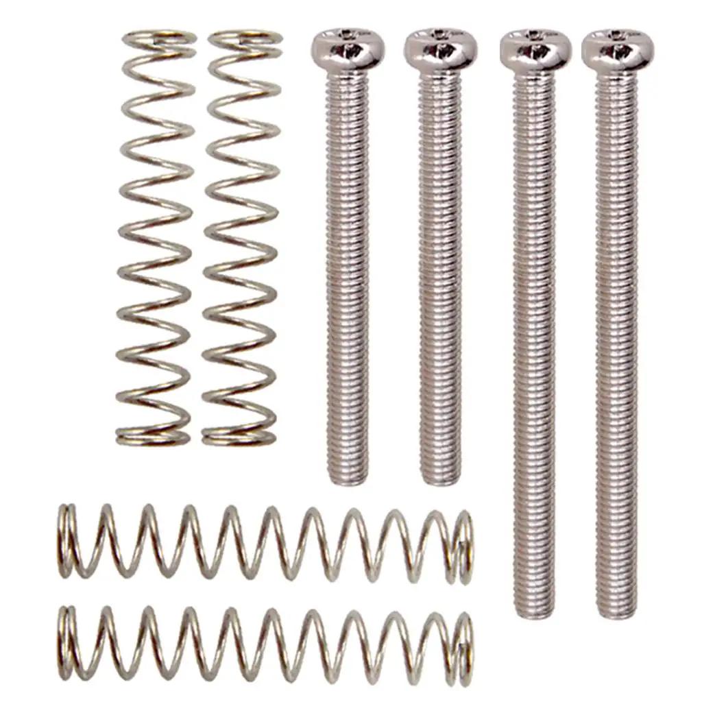Ferro Elétrico Bass Ponte Tailpiece com Parafusos e Molas, Acessório Instrumento Musical, Guitarra Peças e Acessórios, 1 Conjunto - Image 1