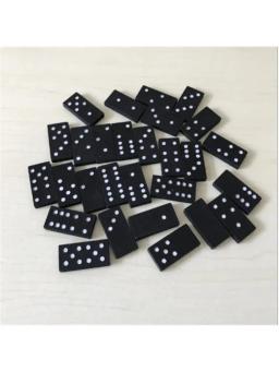 28 pçs/set dominó de madeira jogo de tabuleiro, brinquedo de jogo de viagem & desktop, dominó preto na caixa de madeira, brinquedo educativo para, presente de ano novo - Image 5
