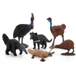 Simulação realista floresta animais selvagens modelo anteater emu platypus grande kiwi aves e ornamento de mão animal estatueta presente para o miúdo - Image 2