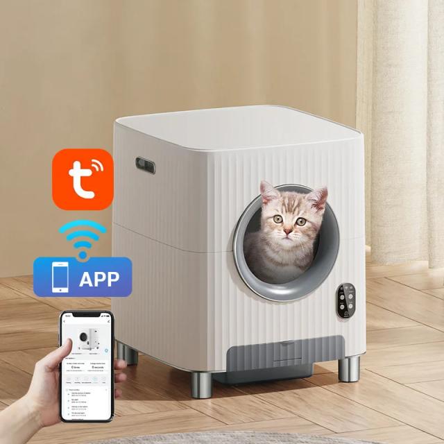 Caixa Automática de Limpeza para Gatos com Grande Capacidade e Controle pelo App