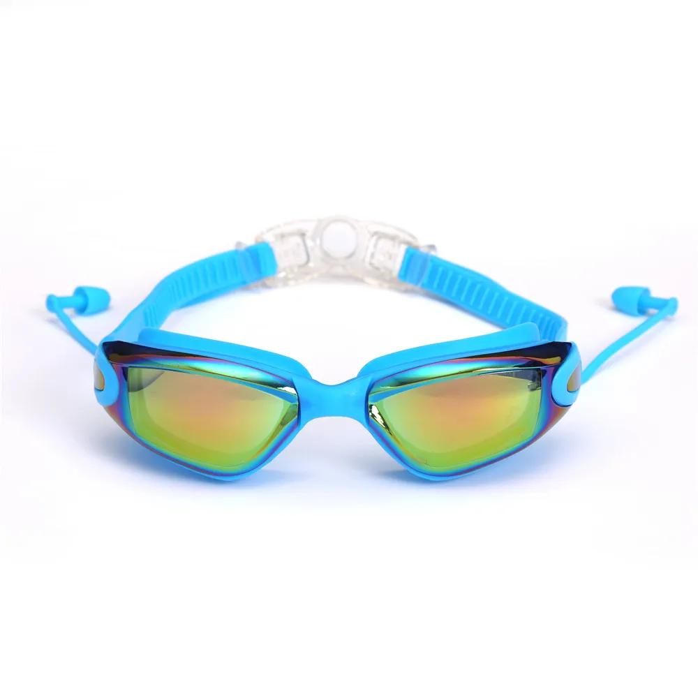 Óculos de natação à prova d'água profissional, HD, Anti-Fog, UV Silicone, óculos ajustáveis, Clear, óculos masculinos - Image 1