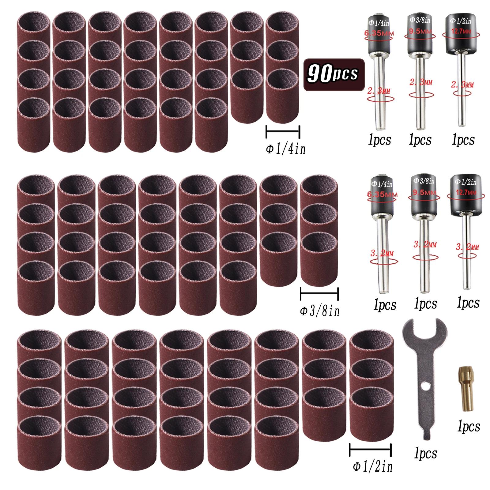 Lixar Bateria Bandas Kit para Dremel Drill Nail, Acessórios para Carpintaria, Ferramenta Rotativa, 98pcs - Image 1