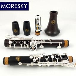 MORESKY-Clarinete Banhado a Prata, Clarinete Bb Ebony Wood, Sib Klarnet, 17 Chaves, M601 - Image 2