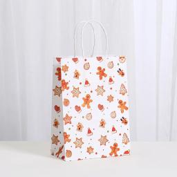 Sacos De Embrulho De Presente De Natal, criativo Novo Anime Bonito Pequeno Animal Handheld Sacos De Papel Kraft, 6pcs - Image 6
