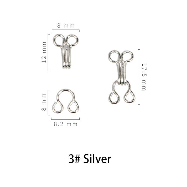 20 Conjuntos de Ferramentas de Gancho e Olho com Botões de Metal para Costura de Saias, Vestidos e Sutiãs - Prendedores e Prensa para Projetos DIY