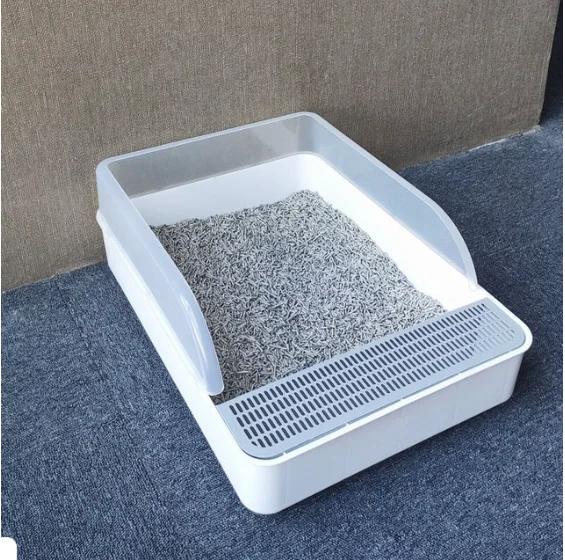 Capa Removível para Caixa de Areia de Gato com Design de Lados Altos e Toalete Confortável para Gatinhos