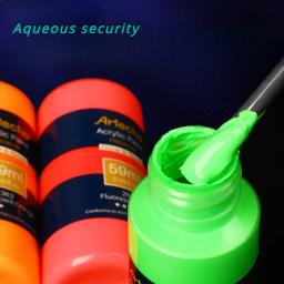 Conjunto de tinta acrílica luminescente de alto brilho, grafite desenhado à mão, roupas DIY, sapatos, paredes têxteis, pigmento noctilucent, 59ml - Image 5