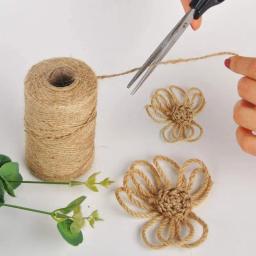 Corda de juta para DIY Craft Decoração, Twine String, Hemp Cord, Embrulho, 109 jardas, 1Pc - Image 2