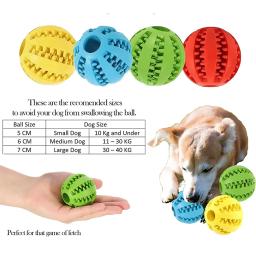 Rubber Dog Ball Toys para Pet, Limpeza dos dentes, Snack Ball, Pet Products, Filhotes, Cães grandes, Engraçado - Image 4