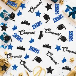 Cinco Pontas Estrela Papel Confetti, Chapéu Doutorial, Festa de Graduação, Decoração de Mesa Suprimentos, 2024, 100pcs - Image 3