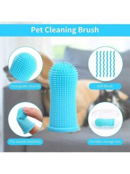 Pet Finger Toothbrush, Produtos De Limpeza Para Cães E Gatos, Cerdas De Silicone - Image 3