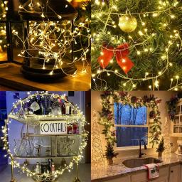 Usb fogos de artifício led luzes da corda 8 modos controle remoto guirlanda luzes de fadas festa de casamento natal jardim decorações para casa - Image 6