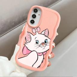 Disney engraçado marie gato caso de telefone para samsung galaxy a11 a12 a13 14 a22 a24 a25 a32 a33 a34 a35 a52 a53 a54 a73 tpu caso - Image 3