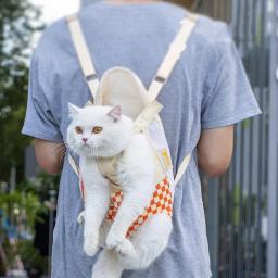 Portador de Pet portátil com Peito Bag, Gato e Cão Viagem Mochila, respirável Suprimentos, QuadruPED expostos, ao ar livre, Novo - Image 6