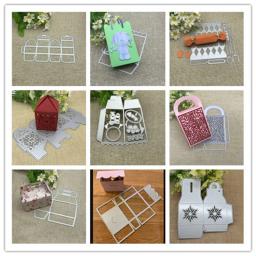 (9 estilos) diferentes estilos de caixa molde de corte de metal diy scrapbook álbum de papel artes e artesanato molde cartão de perfuração modelo - Image 1