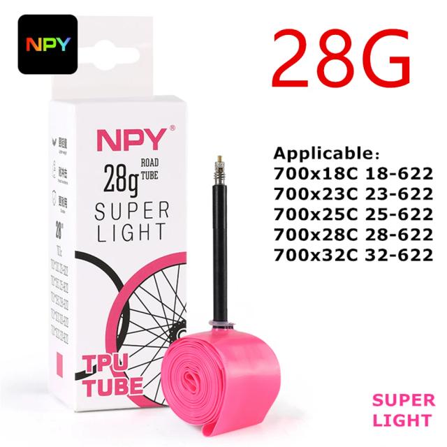 NPY Tubo Interno de Bicicleta Ultraleve TPU 700x18-32 65mm Válvula Presta