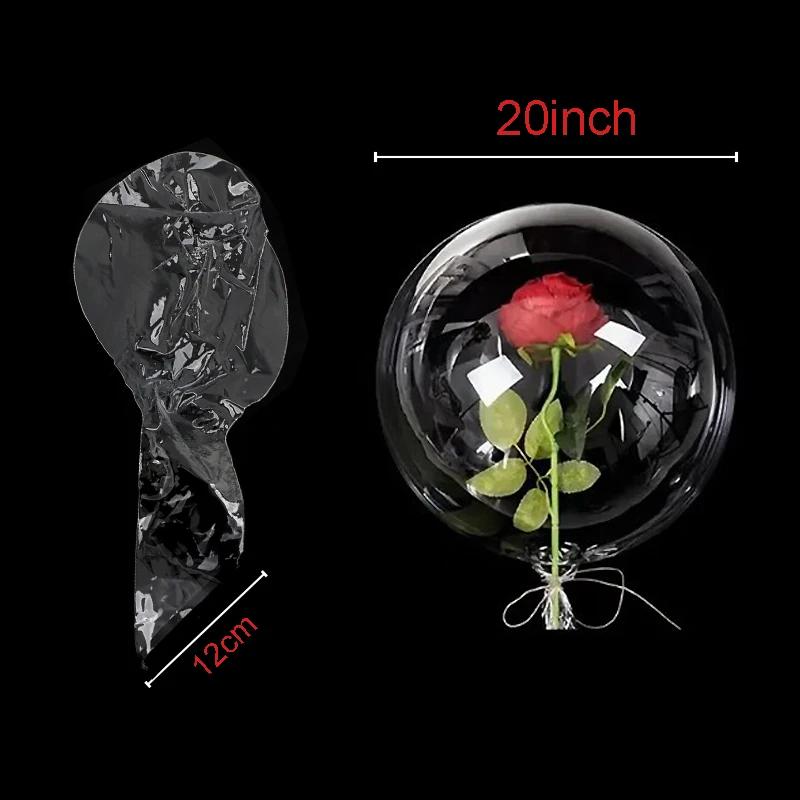 Grande Pescoço Largo Transparente Bolha Bobo Balões, Bouquet de Flores, Snack Gift Wrap para Casamento e Decoração de Festa de Aniversário, 5PCs, 10 PCs, 15PCs - Image 1