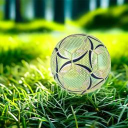 PU Bola De Futebol Para Treinamento De Futebol, Ampla Aplicação, Luminosa, Adequado Para Todos Os Níveis De Habilidade, Hexágono, Tamanho 5 - Image 4