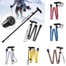 Pólos de trekking telescópicos, Pólo de bengala dobrável, Caminhadas e Camping Unisex, Pólo de montanhismo, Bengala - Image 1