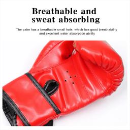 Luvas De Kickboxing De Couro PU, Luvas De Boxe Sanda Respiráveis, Treinamento De Perfuração, Sandbag - Image 5