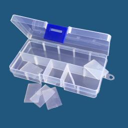 Caixas De Armazenamento De Jóias, Embalagem Ajustável, Transparente Ferramenta Caso Artesanato, Strass Organizador, Display Containers, Plástico - Image 3