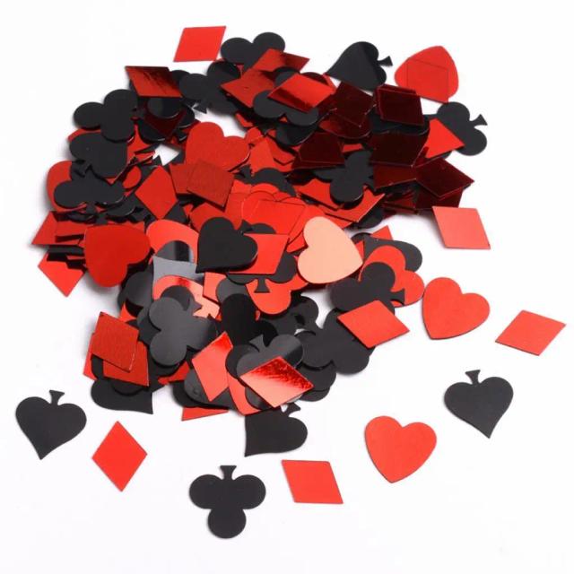 Confete Metálico Brilhante para Decoração de Festa de Casino em Las Vegas - 30g