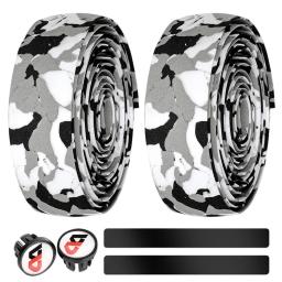 6 pçs fita camuflagem bicicleta ciclismo lidar com cinto adesivo cinta anti-deslizamento guiador da bicicleta de estrada apertos envoltório fita - Image 5