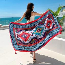 Protetor solar pareo de praia feminino, vestido grande de biquíni, roupa de banho brasileira, lenço sarong, 23 estilos, 90x180cm - Image 4