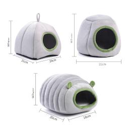 Surrunme-Super Warm Pet Cave, Cama de Hamster, Gaiola de cobaia, Esconderijo aconchegante para mini ouriço, Coelho barbudo, Itens de estimação, Inverno - Image 4