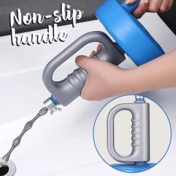 Drenar Tubo De Limpador De Dragas, Esgoto De Bacia De Banheiro, Fio De Aço De Mola, Pia De Cozinha, 3M Ferramentas De Pressão De Manivela Manual - Image 5