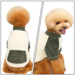 a prueba de frío, abrigos para mascotas, ropa para perros, suministros de otoño e invierno, disfraz decorativo elegante verde oscuro - Image 3