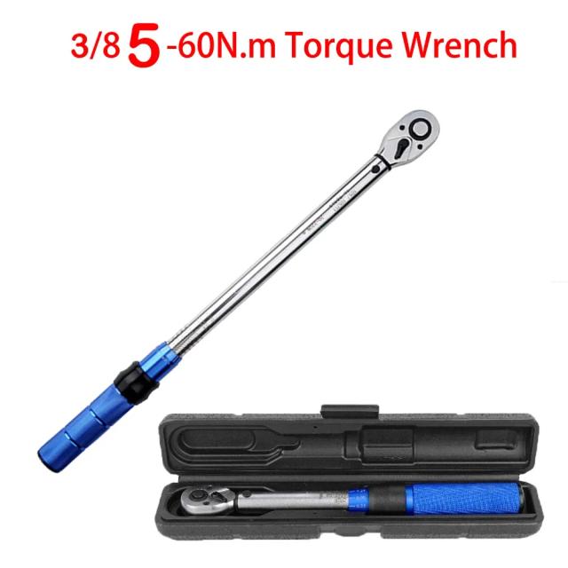 Chave de Torque 3/8" 5-60Nm Precisão ±3% Aço Cromo Vanádio