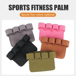 1 par de treino levantamento de peso fitness ginásio barehand luvas, remo antiderrapante calo guarda aperto acolchoado para treinamento cruzado, puxe para cima - Image 2