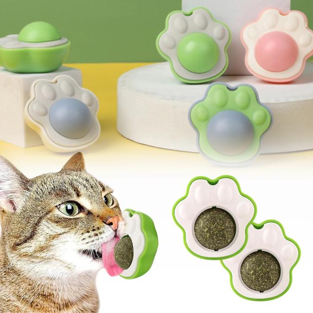 Conjunto de 2 Brinquedos para Gato com Bolinha de Catnip Atraente