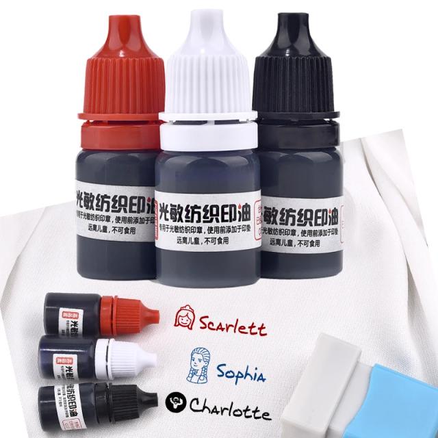 Tinta Impermeável para Roupas Infantis - Impressão de Nome Que Não Desbota, Conjunto com 3 Peças