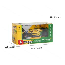 Bburago 1:43 Mclaren 2024 MCL38 F1 Fórmula Carro Die Cast Veículos Modelo Colecionável Brinquedos de Corrida - Image 3