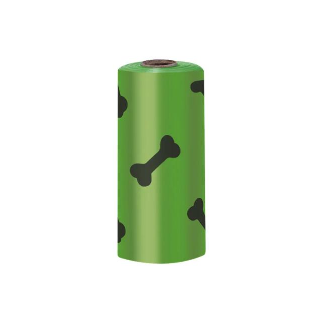 Sacos Biodegradáveis para Fezes de Cães com Dispenser, Grossos e à Prova de Vazamento, 15 Unidades em 1 Rolo para Uso ao Ar Livre