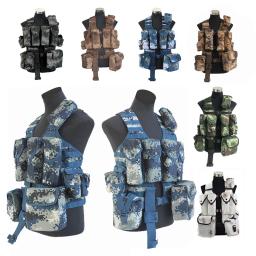 Colete Multi-Funcional Camuflagem, Tiro ao ar livre, Caça Equipamento de Treinamento, 11 Conjuntos Acessórios, 06 - Image 1