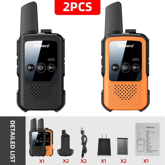 BTONERA BT300 Mini Walkie Talkie Rádio Bidirecional 2 Peças para Crianças