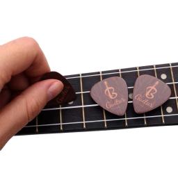 Instrumentos musicais palhetas de guitarra palhetas de celulóide pacote de 5 padrões de cor de madeira ultrafina para coleção de amantes de música - Image 4