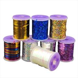 1mm enfeites holográficos voar amarrando material de fita flash de enfeites planos para streamer ninfas materiais de nervuras corporais - Image 2