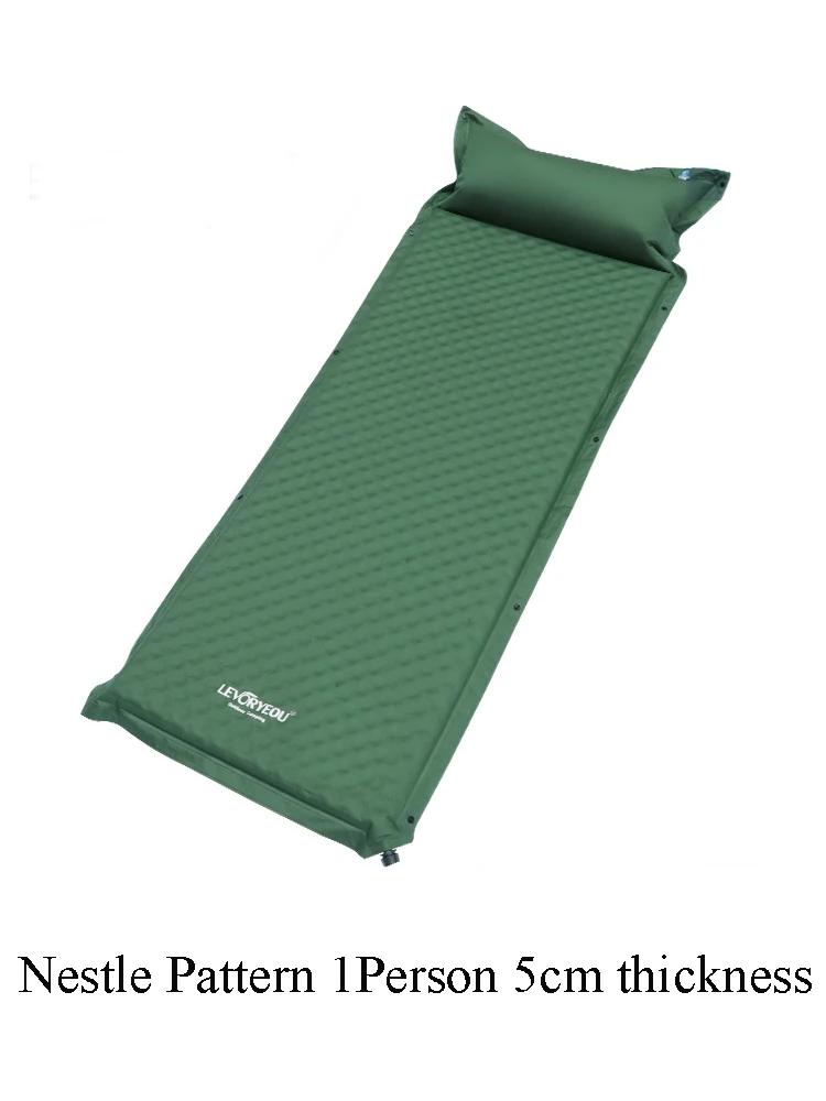 Automático Auto-Inflável Colchão, Confortável Mat Camping, Almofada, Colchão, Aquecimento Bed, Lunch Rest, Turista, 1-3Persons, 5cm, Grosso - Image 1