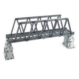 MOC-Cidade Trem Construção Tijolos Modelo Conjunto, Ferroviária De Alta Velocidade, Arco Ponte Trilha, Trem Bloco De Construção Brinquedos, DIY - Image 4