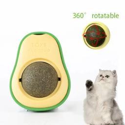 Novo abacate catnip bola de parede gato brinquedo catnip comestível lambendo bolas lanche saudável rotatable trata brinquedo gatinho auto-hey ferramenta de jogo - Image 1