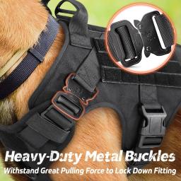 Conjunto de arnês e trela militar para cães grandes, pet, pastor alemão, colete de treinamento, malinois, tático, acessórios, K9 - Image 2